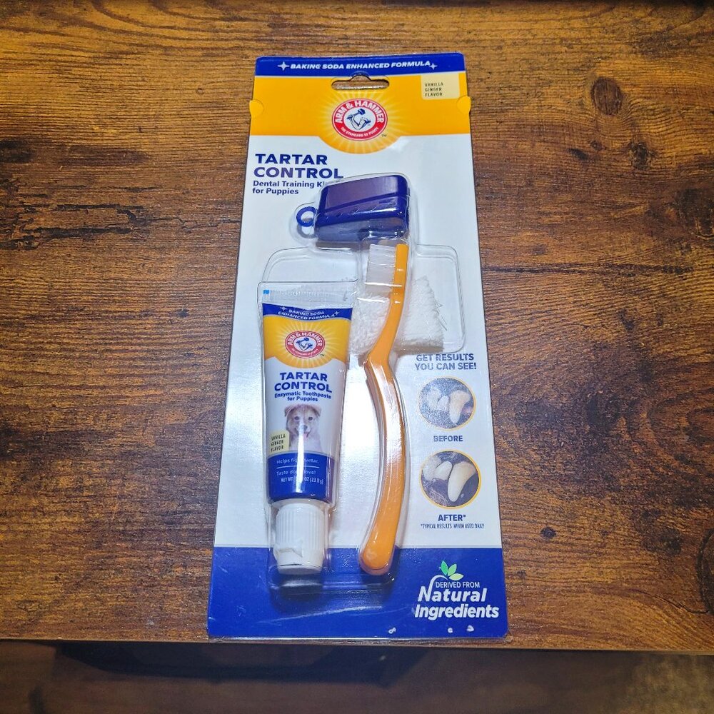 Arm & Hammer Dental Training Kit for Puppies Vanilla Ginger Flavor